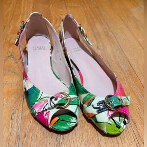 Floral Patterned Vintage Flats Stuart Weitzman